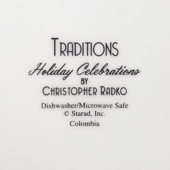 Christopher Radko Holiday Celebrations Dinner Plate Holly Berry Chrismas 11"D 2 - Picture 5 of 6